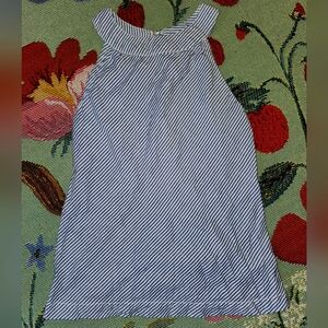 Girl Krazy Blue And White Striped High Neck Girls 8